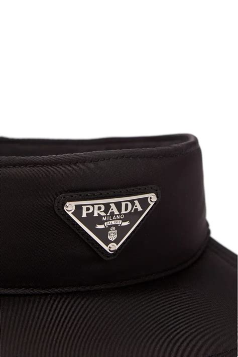 prada logo plaque visor hat|Prada logo.